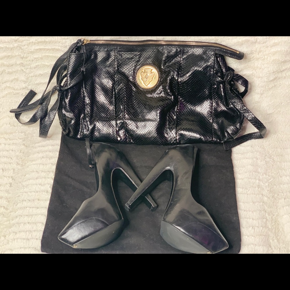 Theysken’s Theory Black Pumps w/ Ankle Strap